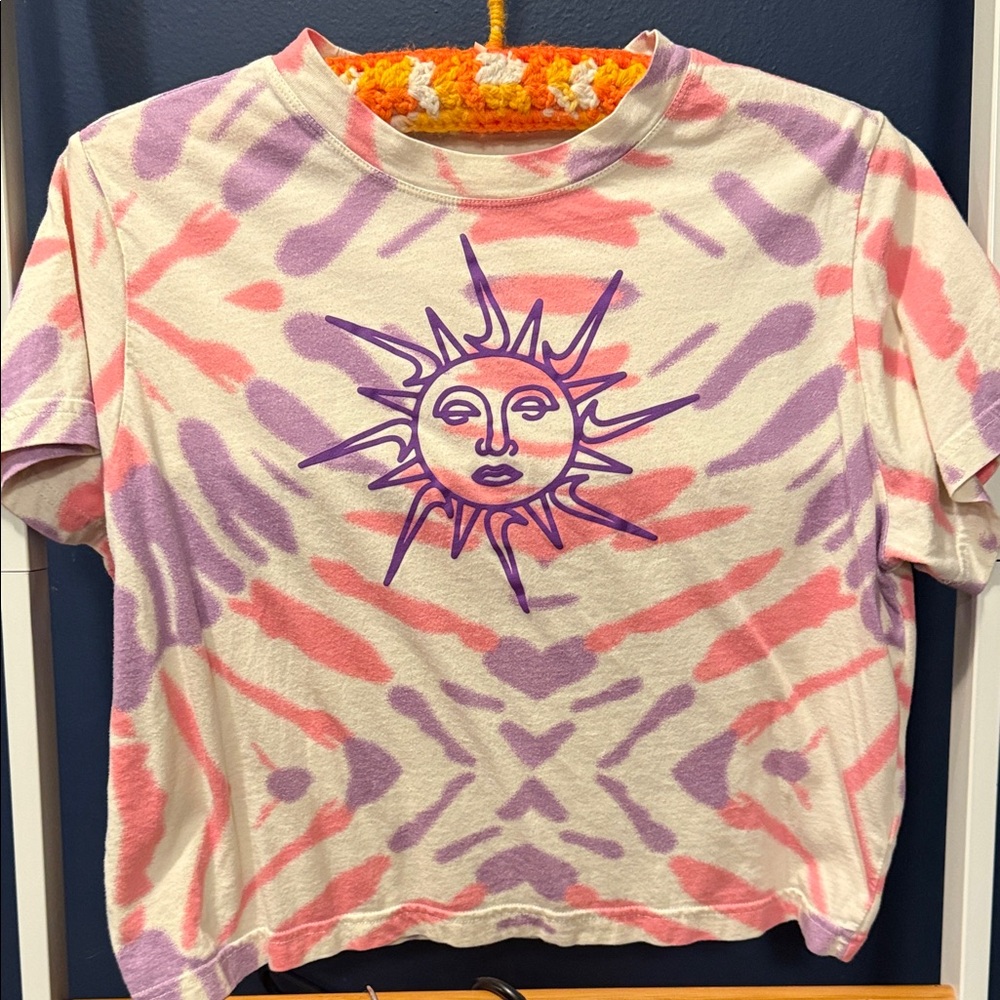 Nike Kids Tie-Dye Sun Tee - Pink and Purple